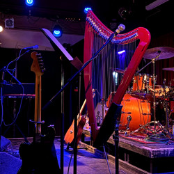 The western stars show features a Fender VI bass guitar and Harp as well as a full backline